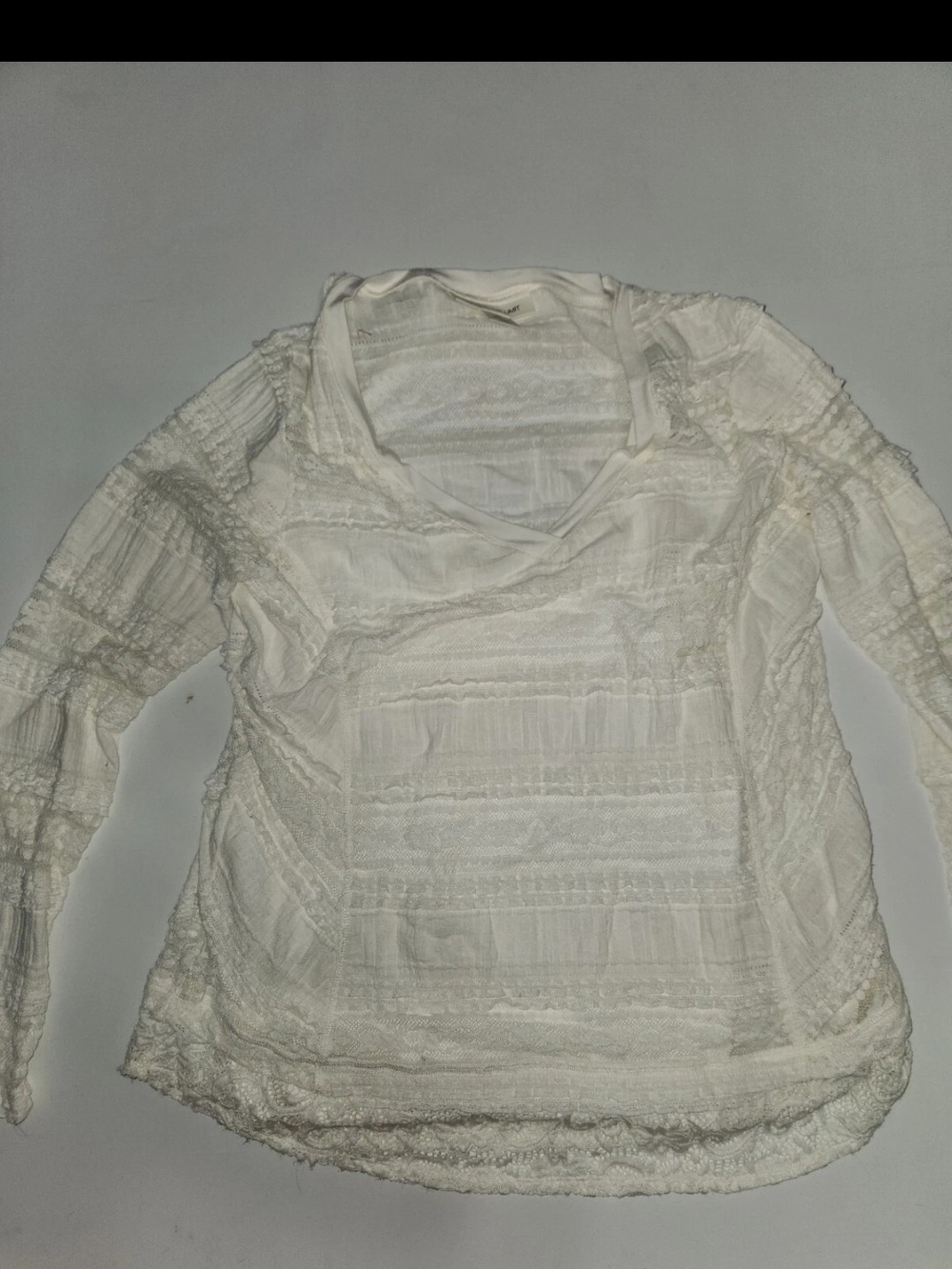Skye's the Limit White Textured Long Sleeve Blouse